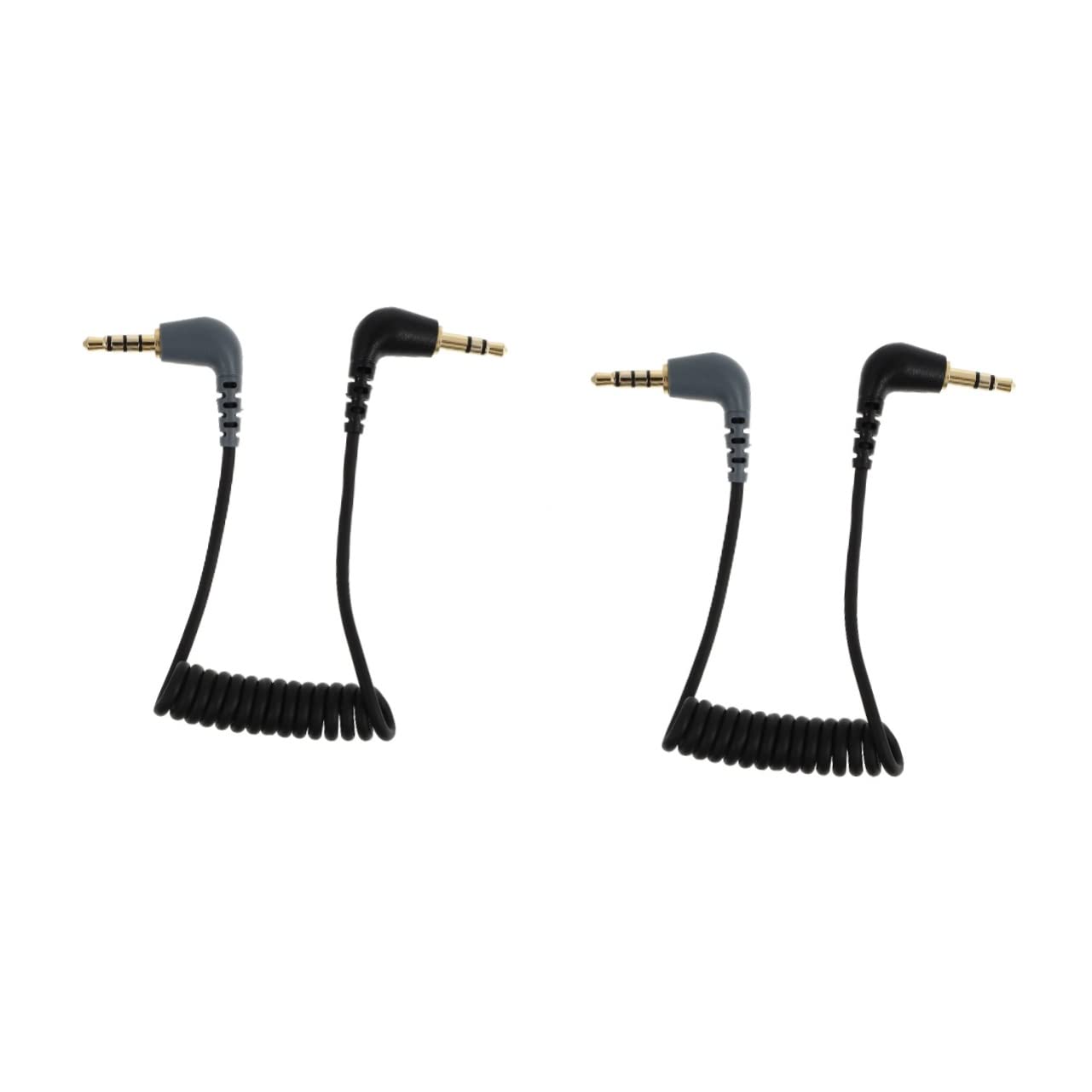 Toyvian2 Pcs Audio Conversion Cable 3 5mm Gold Crowns for Craft Bass 3. 5mm Audio Cable Portable Audio Cable Portable Mic Electric Scart Adapter Microphone Pu Spring Wire