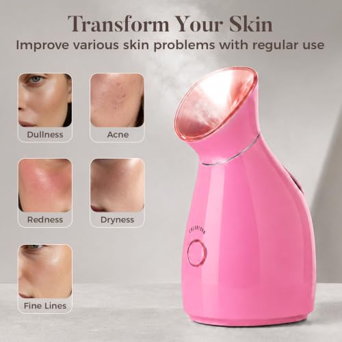 Image of Nano Ionic Facial Steamer Kit with 17 Skin Care Tools for Home Spa