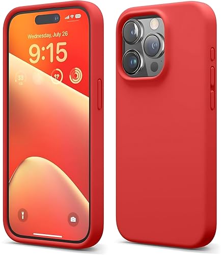 Image of Aa TrendX Silicon Case Cover Compatible with iPhone 13 Pro Max Case Cover | Slim Fit Silicone Back Case for iPhone 13 Pro Max /Camera Protection /Hard Edge /Premium Back Case Cover / (Red)