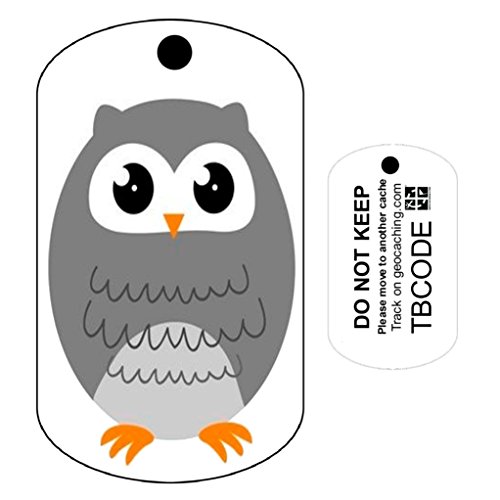 AllCachedUp Oliver the Owl (Travel Bug) For Geocaching - Trackable Tag - Owl Trackable Tag