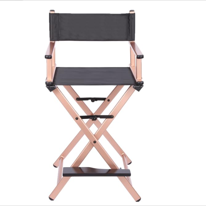 Silla de director plegable, silla portátil de aluminio para maquilladores, ligera y duradera, ideal para eventos y actividades al aire libre, fácil de transportar y almacenar