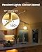 Yunnix Pendant Lights Kitchen Island, Pendant Light Fixtures, Modern Gold Globe Glass Pendant Lighting, Brass Mid Century Chandelier One Light for Bathroom Bedroom Dining Room(Bulb Not Included)