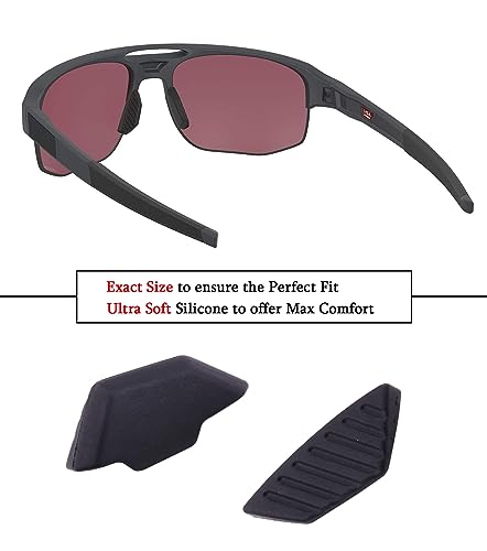 Image of Standard Size Replacement Nose Piece Nose Pads for Oakley Mercenary OO9424 Sunglasses Eyeglasses Frame, Black