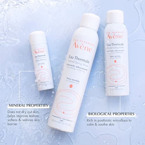 Eau Thermale Avene Thermal Spring Water, Soothing Calming Facial Mist Spray for Sensitive Skin, Fragrance-Free, Alcohol-Free, 1.6 oz.