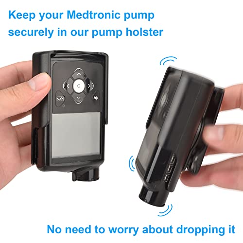 360° Rotating Insulin Pump Holder Fit for Medtronic MiniMed 780G, 670G, 770G, 630G, 640G Pumps,Insulin Pump Case Clip for Medtronic 780g Accessories,Suitable for Diabetes Insulin Management (Black)