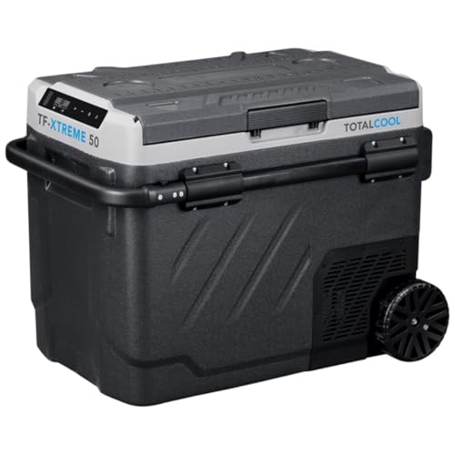 Totalcool TF-Xtreme 50 | 12/24 Volt tragbarer Kühlschrank mit Gefrierfach | App-gesteuerte Kühlbox für Camping, Wohnwagen, Wohnmobil, Van-Life-Picknick, Off-Grid, Angeln