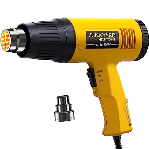 JUNKYARD Electronics Plastic 1800 Watts Hot Air Gun for Shrink Wrapping Packing, Stripping Paint, Thawing Frozen Water Pipes (Colour May Vary)