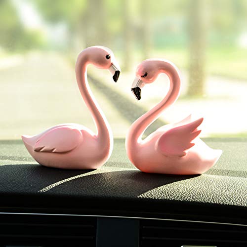 Afybl Pack Of 2 Pink Flamingo Cake Topper For Birthday Wedding Anniversary Luau Beach Party Decoration #TOP6