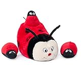 ZippyPaws Slipper Nest Squeaky Hide and Seek Plush Dog Toy, Ladybug