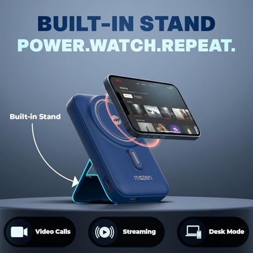 Image of Mozen by Amkette Surge Air S1 10000mAh Power Bank | MagSafe Power Bank Fast Charging | 22.5W USB-C Input /Output + 18W USB-A | 15W Qi Wireless for Android & iPhone | 1 Year Warranty