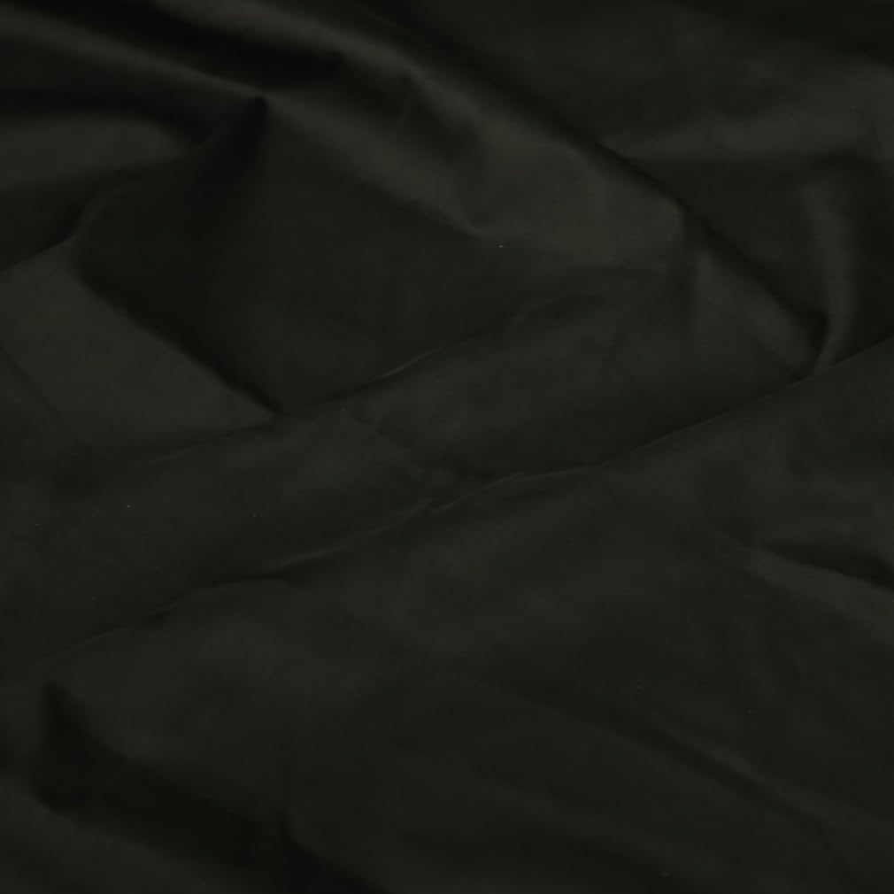 Tela (3 yardas) de tela de microgamuza elástica en 4 direcciones, 260 g/m², poliéster de doble cara, para tapicería, ropa, bricolaje, color negro