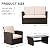 LayinSun 4 Piece Outdoor Patio Furniture Sets, Wicker Conversation Sets, Rattan Sofa Chair with Cushion for Backyard Lawn Garden (Brown)