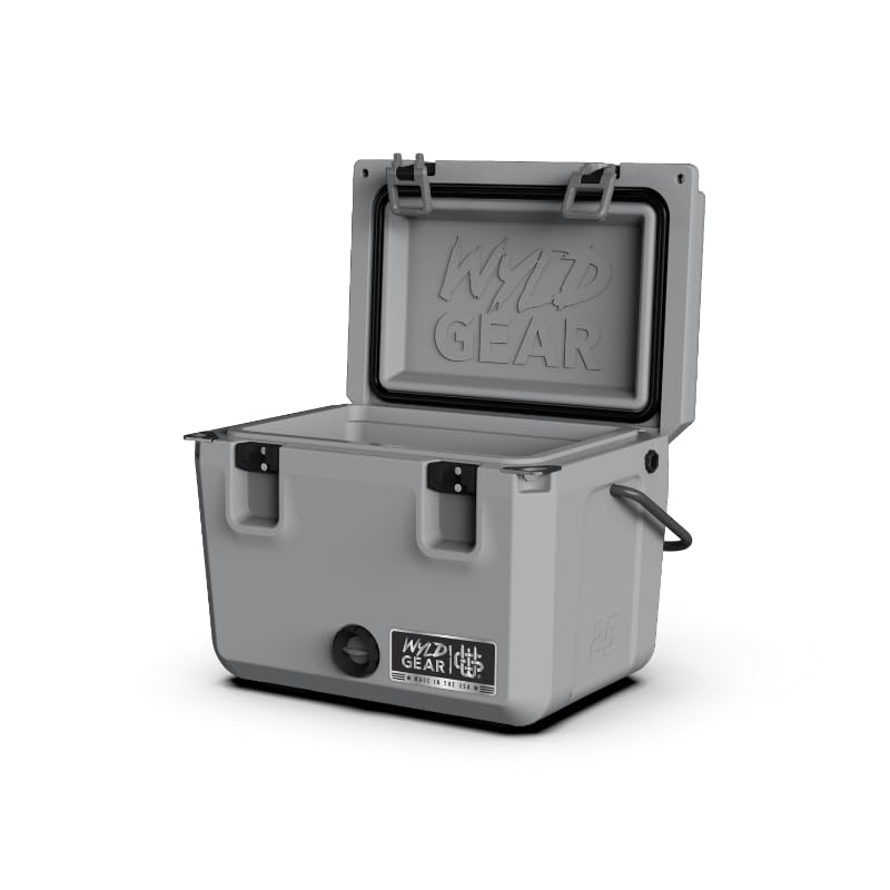 Wyld Gear 25qt Freedom Series Roto-Molded Cooler - Ice Chest - Heavy-Duty, High-Performance Ice Retention, Portable for Outdoor Adventures, Tailgating, and Camping