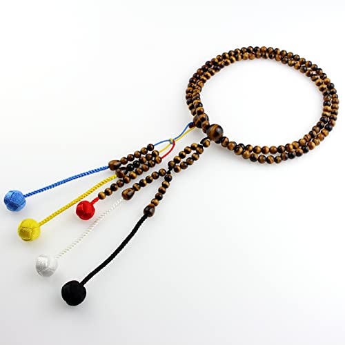 Nichiren Buddhist Beads Juzu, Soka Gakkai Beads, SGI Prayer Beads, SGI Buddhism Mala, SGI Chanting Beads, Nichiren Shoshu Juzu, Tiger Eye Beads with Juzu Bag