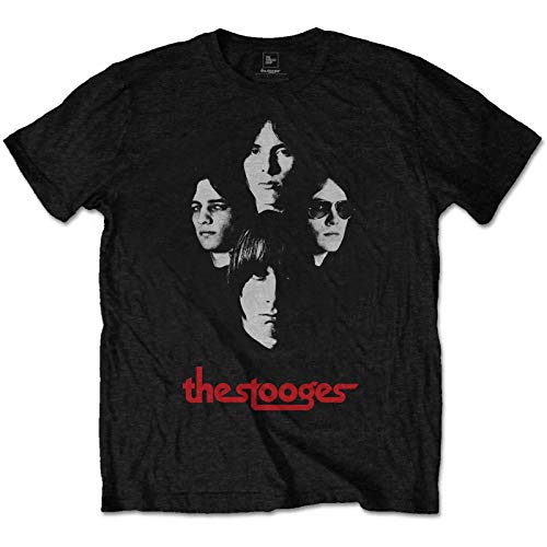 Image of Iggy & The Stooges Group Shot Official Tee T-Shirt Mens Unisex (Medium) Black