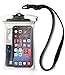 Ringke Waterproof Phone Pouch Case IPX8 Certified Universal Easy Snap Technology Clear Pouch Dry Bag for Smart Phones Up to 6.0" Diagonal - Black (Large)