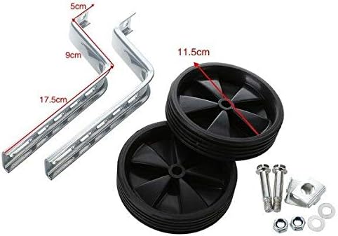 Miniatura 4 de MACHSWON 1 par de ruedas de entrenamiento de bicicleta, estabilizadores de bicicleta, kit montado para niños, ruedas estabilizadoras de repuesto