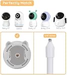 Moniteur universel de bébé avec 1/4 ,20 UNC Fil - Pas de pince de bureau avec plaque antidérapante, 80cm Bras flexible pour 360° Vue. Compatible avec BOIFUN WiFi Moniteurs & Tous les appareils photo standard 1/4.