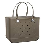BOGG BAG Original X Large Waterproof Washable Tip Proof Durable Open Tote Bag for the Beach Boat Pool Sports 19x15x9.5 - Lightweight Cute Tote Rubber Bags For Women - Patented Design