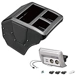 【2点セット】カーメイト コンソール ボックス プレミアム 【 エブリイ エブリイワゴン (DA17W/DA17V)専用】 カーボン 調 NZ826 / スズキ エブリイ専用 シガーソケット ×2 USB ×2 増設電源ユニット 純正灰皿差替えタイプ シルバー NZ589