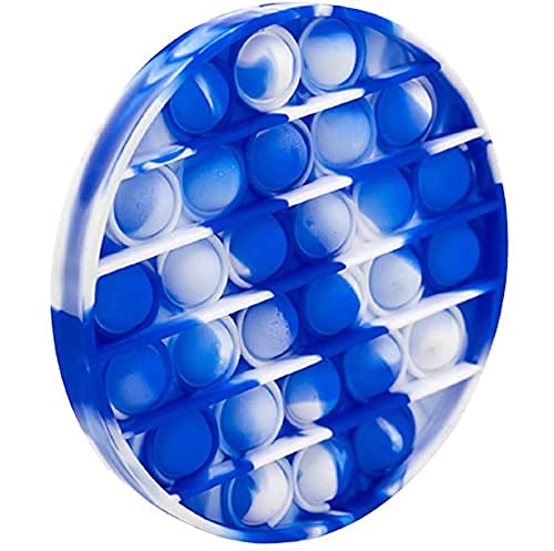 Chigy Wooh Popit Fidget Toys Stress Relief Game Asmr Autism Toy Poppit Games Sensory Toys Relaxing Pop It Game [Circle White Blue]