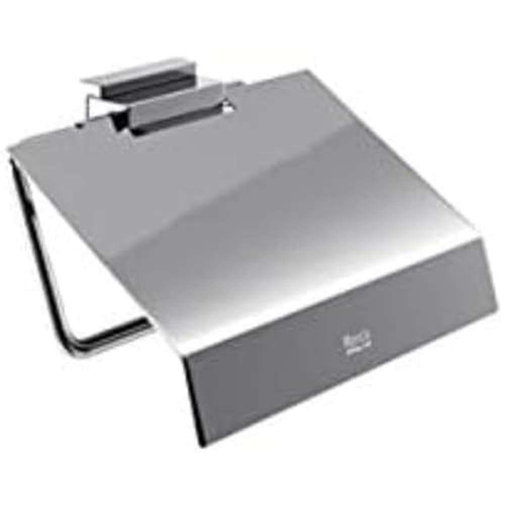 Roca Chrome Rubik, A816849001 Roll Holder With Lid (Can Be Installed Using Screws Or Adhesive),