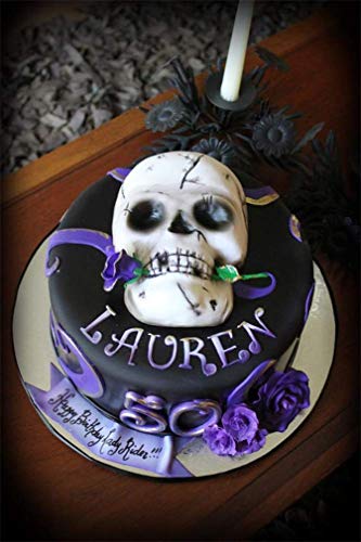 Image of Ulalaza 3D Skull Cake Mold Halloween Aluminum Baking Mould Nonstick DIY Baking Tools