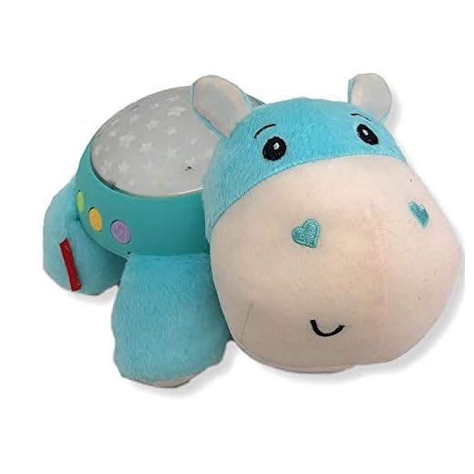 Fisher-Price Hipopótamo dulces sueños, juguete de cuna para bebé (Mattel CGN86), peluches, azul