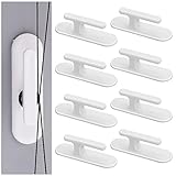 Grevosea 8 Pieces Blind Cord Winding Safety Blind Cord Hooks Blind Cord Holder Adhesive Wall Hook Wrap Cleats Baby Proofing for Home Office Window Blinds Curtains Sun Shades Ropes White