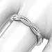 14k White Gold 2.5mm Petite Twisted Vine Simulated Diamond Ring Wedding Band Matching Ring (9.5)