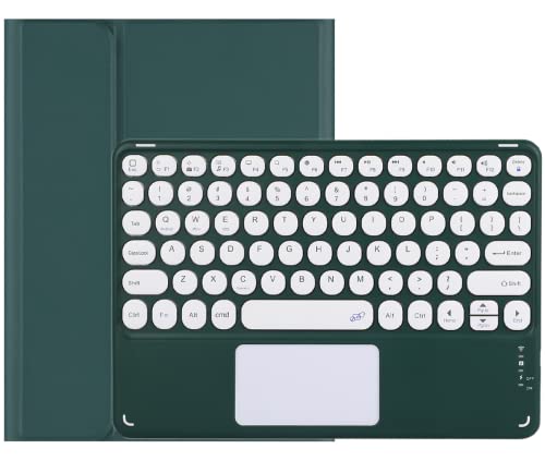 Keyboard Case for iPad 9th/8th/7th Generation 10.2 Inch (2021/2020/2019),iPad Pro 10.5-inch/Air 3rd (2019) Touchpad Magnetically Detachable Bluetooth Keyboard Soft TPU Cover (DarkGreen) by Disonbeir - Image 9