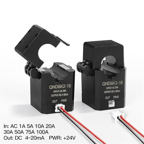 Evite cortes de cable con el transmisor de corriente split-core QNDBK2-16 AC 1A 2