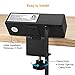 Desk Clamp Power Strip, Desktop Power Outlet Clamp Mount with 3 USB Ports, 2 AC Outlets, Mountable Desk Outlet Removable Power Plugs with 6.56ft Power Cord (2AC3USB-Black)