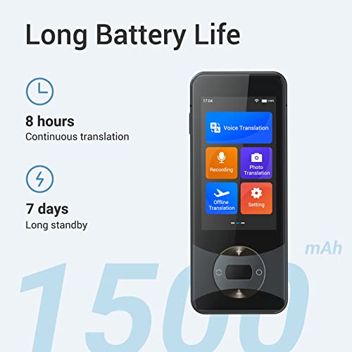 Wooask Language Translator Device Portable Real-Time Voice Translation In 138 Different Languages And Accents For Learning, Travel, Business And Daily Tasks #TOP4
