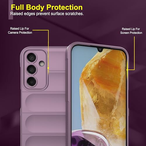 Image of Zapcase Back Case Cover for Samsung Galaxy F35 5G | Compatible for Samsung F35 5G Back Cover | Liquid Silicon Magic Case with Camera Protection | Lavender