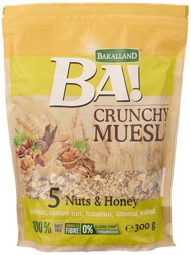 BA! Crunchy Muesli - 5 Nuts and Honey 300g
