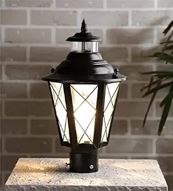 MYDECORKART-Metal Exterior Design Water Proof Cone Shaped Black gate Light Small