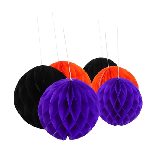 Hemobllo 6 Bolas De Panal Para Fiestas: Decoraciones Únicas De Panal Para Halloween. Bolas Colgantes Para Fiestas, Y De Fotografía.
