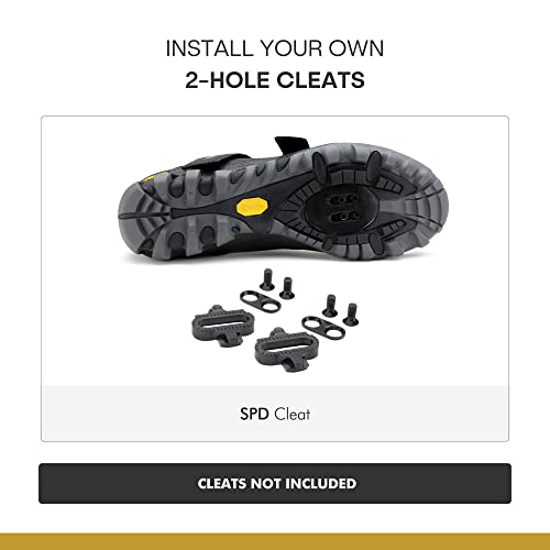 Tommaso Mens Cycling Shoes – SPD Compatible Outdoor, MTB, Gravel & Mountain Bike Shoes – Walkable Design – Cleats Not Included3