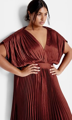 City Chic Women's Plus Size Dress - Henley Midi2