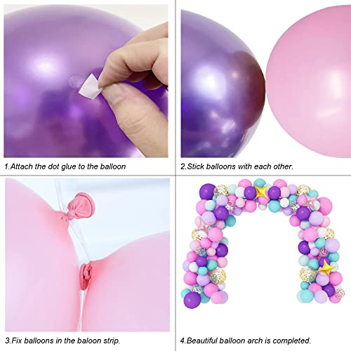 Unicorn Birthday Party Decorations Girls - 110Pcs Unicorn Party Supplies For Girls, Balloon Arch Kit, Balloon Garland Kit With Unicorn Rainbow Birthday Backdrop, Unicorn Party Tablecloth, Birthday Balloons, Confetti Balloons, Unicorn Balloons #TOP5