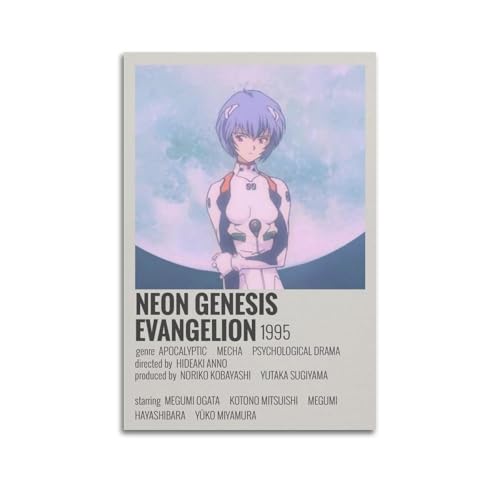 HASUEQWERURU Póster de Evangelion de Neón Genesis (1) Póster estético de arte de pared, lienzo vintage, pintura decorativa, póster decorativo para sala de estar, dormitorio, derector de 20 x 30