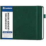 Accounting Ledger Book - Ledger Books Bookkeeping for Personal & Small Business Accounting, Expense Tracker Notebook for Expenses, Deposits & Balance, B5 Log Book for Business Essentials, Green