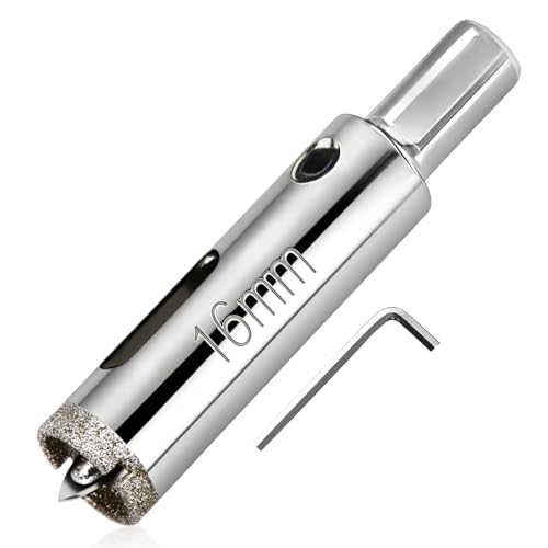 16mm Lochbohrer mit Zentrierspitze für Glas, Keramik, Porzellan, Marmor und Fliesen – Professionelle Bohrkrone für präzise Ergebnisse, geeignet für Bohrmaschinen und Akkubohrer
