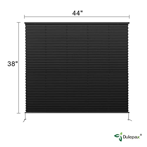 Image of Dulepax RV Blinds,RV Pleated Shades,RV Blinds Pleated Shades, 44 inch W x 38 inch L Black RV Window Shades,Camper Blinds,RV Window Blinds for RV Camper Travel Trailers Motorhome's Window