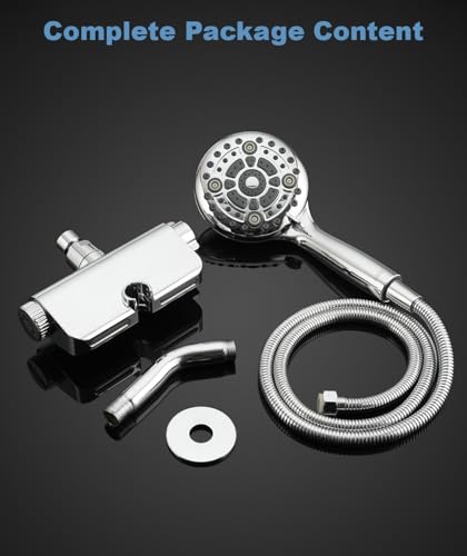 Image of ALTON SHR22525, Filtered Shower Head with Hand Shower, Chrome | Filter Shower, Hard Water Softener, Overhead Shower Filter | 2-in-1 Shower System with 6-Function Hand Shower