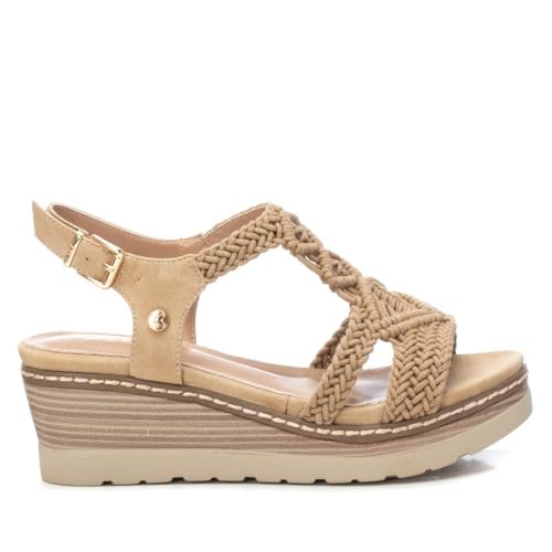 XTI   Sandalia Mujer Beige   Calzado Cómodo y Versátil   Moda casual   Modelo 14283804 (Talla 40)