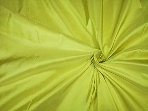 Taffetas de soie lourd jaune citron 40 mm tissu au mètre 137 cm