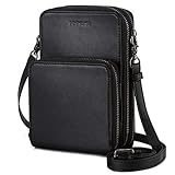 Crossbody Bag Small ECOSUSI Cell Phone Purse for Women Touchscreen Handbag Crossbody Purse with Detachable Wallet Black