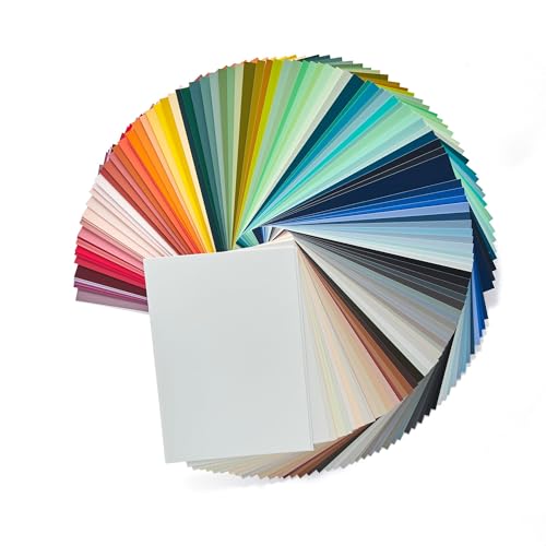 MissPompadour großformatige Farbkarten - 94 Musterkarten im DIN A6 Postkartenformat - Set für unsere Wandfarben & Lacke - Made in Germany